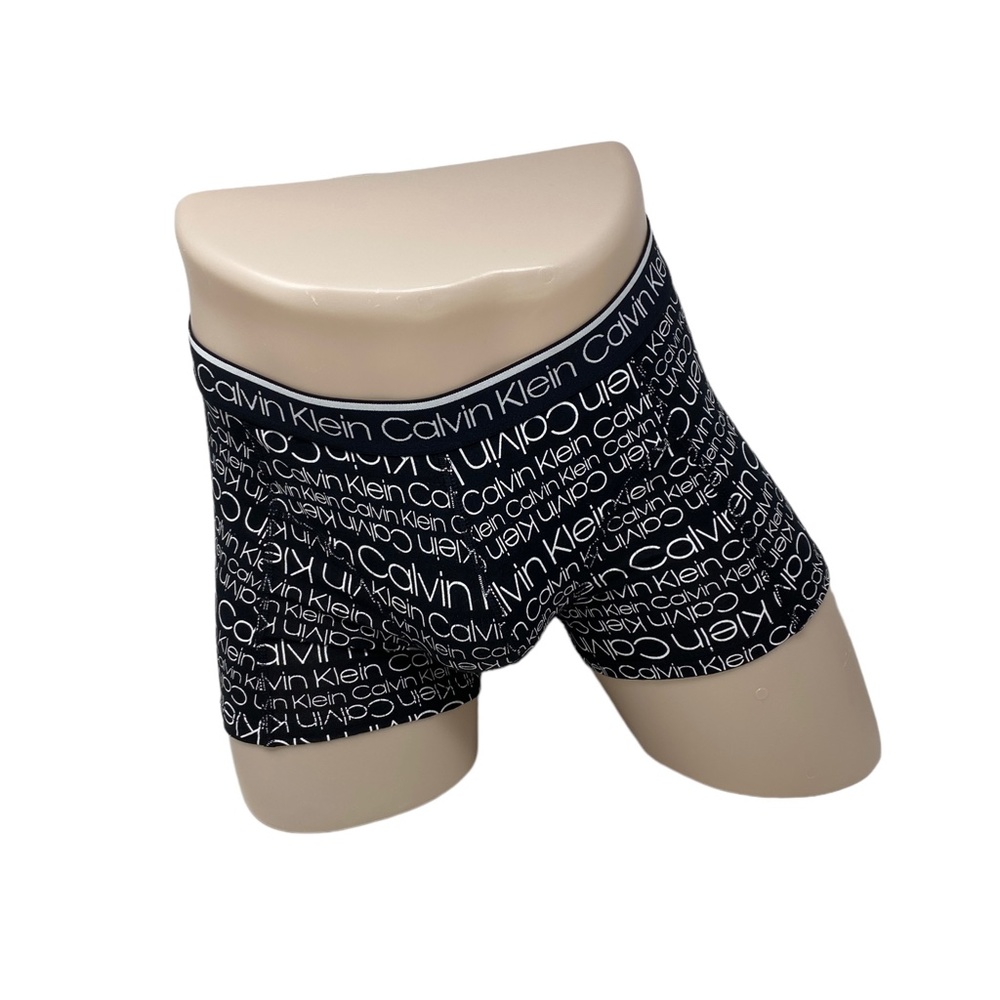 Calvin Klein Men’s Underwear 3-Pack Trunk Cotton Stretch Black Gray NB24210-005 - Picture 3 of 8